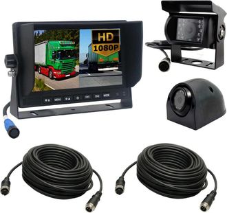 OEM Monitor Dvr De Alta Resistencia Con C&aacute;mara Lateral Dividida Y C&aacute;mara De Visi&oacute;n Trasera