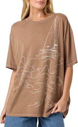 O'Neill OG Boat Oversized Graphic T-shirt in Carob Brown at Nordstrom, Size X-Small