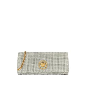 Versace Shoulder Bags, female, Gray, Size: ONE SIZE Medusa Chain Shoulder Bag