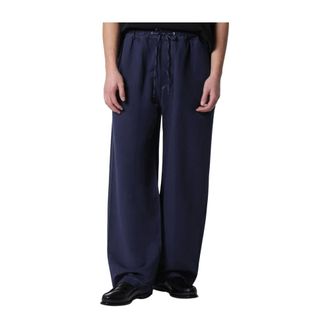 STUDIO NICHOLSON Wide Trousers, male, Blue, Size: M Pantalone