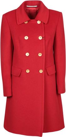Tagliatore Double-breasted Jas - Dames - Mantel - Rood - M - Wol - Jassen