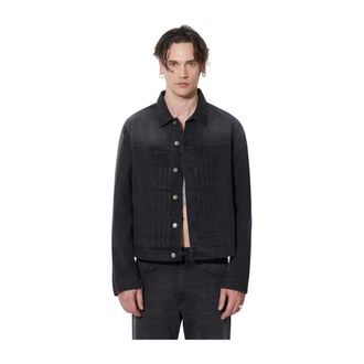424 Jassen, Heren, Zwart, L, Denim, Denim Jassen