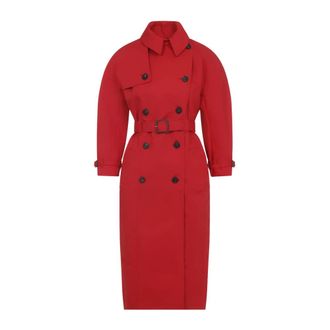 Jacquemus Double-Breasted Coats, female, Red, Size: XS Red Coat Aw25 Style Comfortable Chic