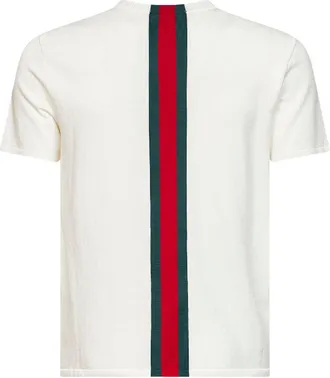 Gucci Mens Knit T-Shirt White Wool Knitwear Sweater