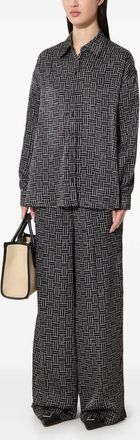 Kenzo Camicia con stampa geometrica - Nero