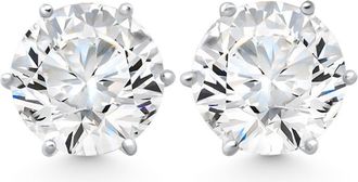 Pompeii3 1Ct tw Sylvie Round Diamond Studs 14k Gold Lab Grown