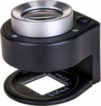 OEM Lupa Iluminada De 30 Aumentos, 6 Luces, Lupa De Escritorio Port&aacute;til De Metal Con Escalera Plegable Y Asa Para Textiles, &Oacute;ptica, Joyer&iacute;a, Herramientas,
