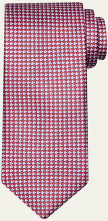 Brioni Mens Micro-Print Silk Tie