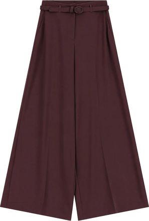 Imperial Pantalone Palazzo Vita Alta Con Cintura - Dames - Broeken - Paars - Maat: XS Poliester