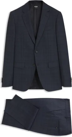 BOSS ONE Two-piece slim-fit suit in checked virgin wool