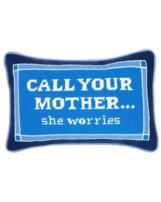 Two's Company Call Your Mother 8X12 Needlepoint Pillow