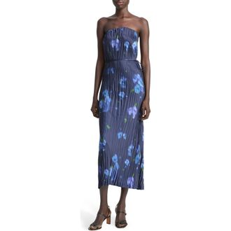 Vince Poppy Blur Crushed Column Gown in Midnight at Nordstrom Rack, Size X-Large