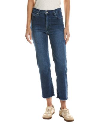 Frame Denim Le Sleek Thunderstorm Raw Fray Straight Crop Jean