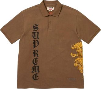 SUPREME x The Great China SS26 Wall Dragon Polo Brown SUP-SS26-120-BRN