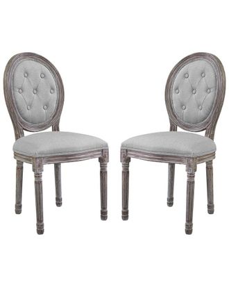 ModWay Arise Vintage French Upholstered Dining Chair Set