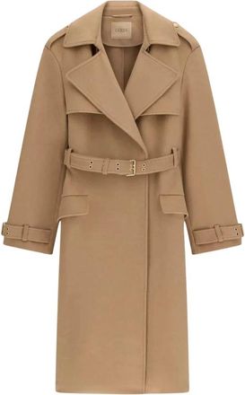 Guess Jassen, Dames, Beige, XL, Katoen, Eve Melton Trench
