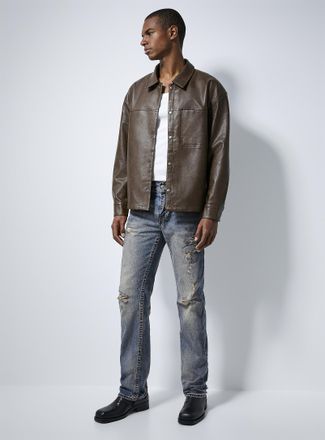 True Religion Mens Ricky distressed faded jean Straight fit