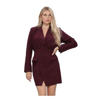 Freebird by Steven Blazora Blazer Jurk - Dames - Jurken - Rood - Maat: S Leer