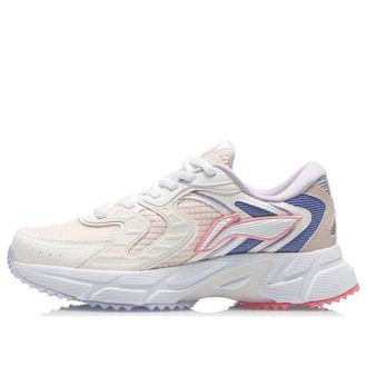 Li-Ning (WMNS) Li-Ning Casual Running Shoes White Pink Blue ARLR014-3
