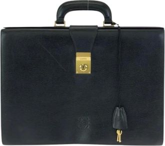 Loewe Pre-owned Handbags, male, Black, Size: ONE SIZE Pre-owned Briefcase