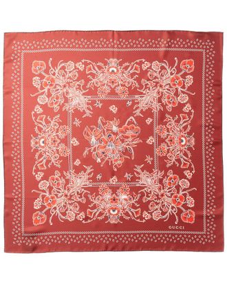 Gucci Printed Silk Twill Carr&eacute;