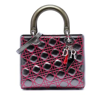 Dior Pre-owned Dior Anselm Reyle Medium Metallic Lambskin Cannage Lady Dior Ladies 5GWB68599QRN5T0Q