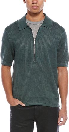Helmut Lang Zip Linen Polo Shirt