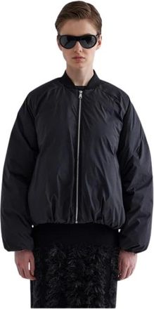 Erika Cavallini Semi Couture Gewatteerde Bomber - Dames - Bomber jackets - Zwart - M - Polyester - Jassen