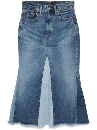 Polo Ralph Lauren Gonna lunga denim patchwork - Blu