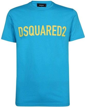 Dsquared2 Blue Cotton Print Tee