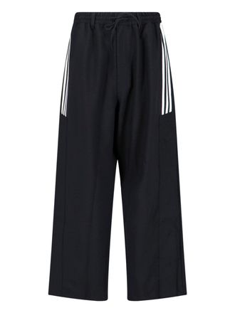 Yohji Yamamoto Track Pants In Recycled Black Fabric, Elasticated Mid-Rise