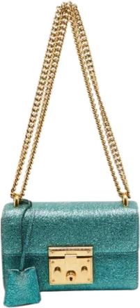 Gucci Pre-owned Leather gucci-bags - Dames - Vintage Schoudertas - Groen - ONE Size - Vintage