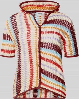 Topshop Strickjacke mit Kapuze Modell GERDI in Ecru, Gr&ouml;&szlig;e XS