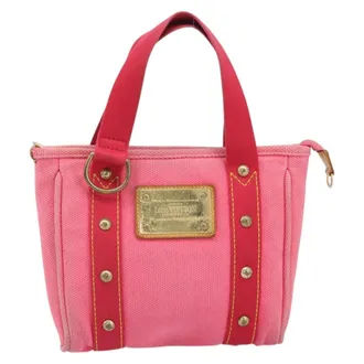 Louis Vuitton Antigua Tote Canvas Pink Canvas Handbag (Pre-Owned)