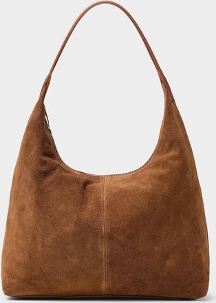 Simons Womens Minimalist suede hobo bag Exclusive collection from Italy