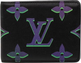 Louis Vuitton Black Multi-Color Noir Leather Wallet (Bi-Fold) (Pre-Owned)