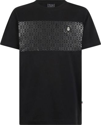 Billionaire Boys Club T-shirt met ronde hals en streepmonogram - Heren - T-shirts - Zwart - 2XL - Katoen - Tops