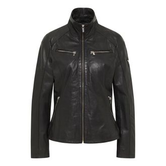 Carlo Colucci Jassen, Dames, Zwart, XL, Leer, Zachte Leren Jas Basic