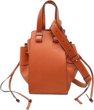 Loewe Pre-owned Hammock Leather 2way bag - Dames - Vintage Handtas - Oranje - ONE Size - Leer - Vintage