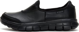 Skechers Womens Sure Track Work Shoes, Black Black Leather Bbk, 7 UK