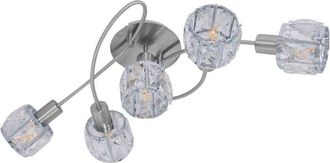 N&auml;ve Naeve Josefa L&aacute;mpara De Techo Semiempotrada De Varios Brazos, Acero, 5 Luces E14, 3000 K