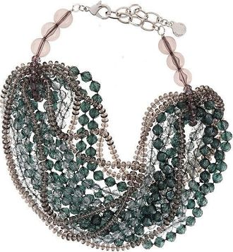 Emporio Armani Faceted beads multi-strand necklace Woman One Size