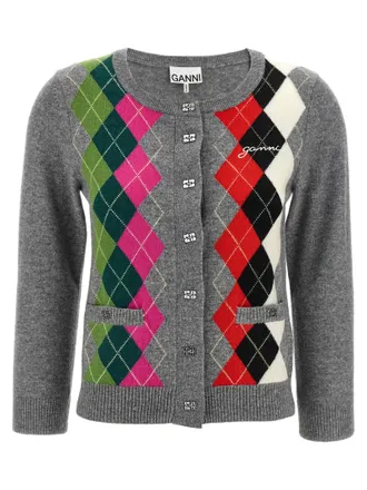 Ganni Ganni Merino Wool Womens Cardigan