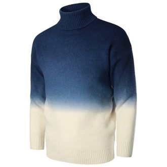 Generic Mens Turtleneck Pullover Jumpers Roll Neck Polo Soft Stretch Knitting Jumper High Roll Neck Knitted Sweater Long Sleeve Pullover Knitwear Highneck The