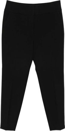 PESERICO Pocketed Straight Broeken - Dames - Slim Fit Broeken - Zwart - 4XL - Katoen - Broeken