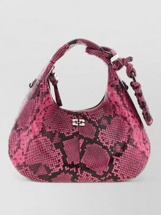 Ganni mini hobo shoulder bag braided handle