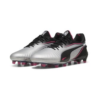 Puma Unisex KING ULTIMATE FG/AG Football Boots - Silver - Size UK 8.5
