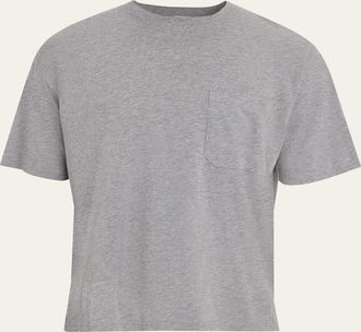 Frame Denim Mens Jersey Relaxed-Fit Crewneck Pocket T-Shirt
