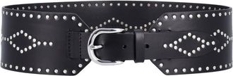 Isabel Marant Black Studded Buckle Belt