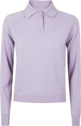 Maison Margiela Klassiek poloshirt - Dames - V-hals truien - Paars - S - Truien & Vesten
